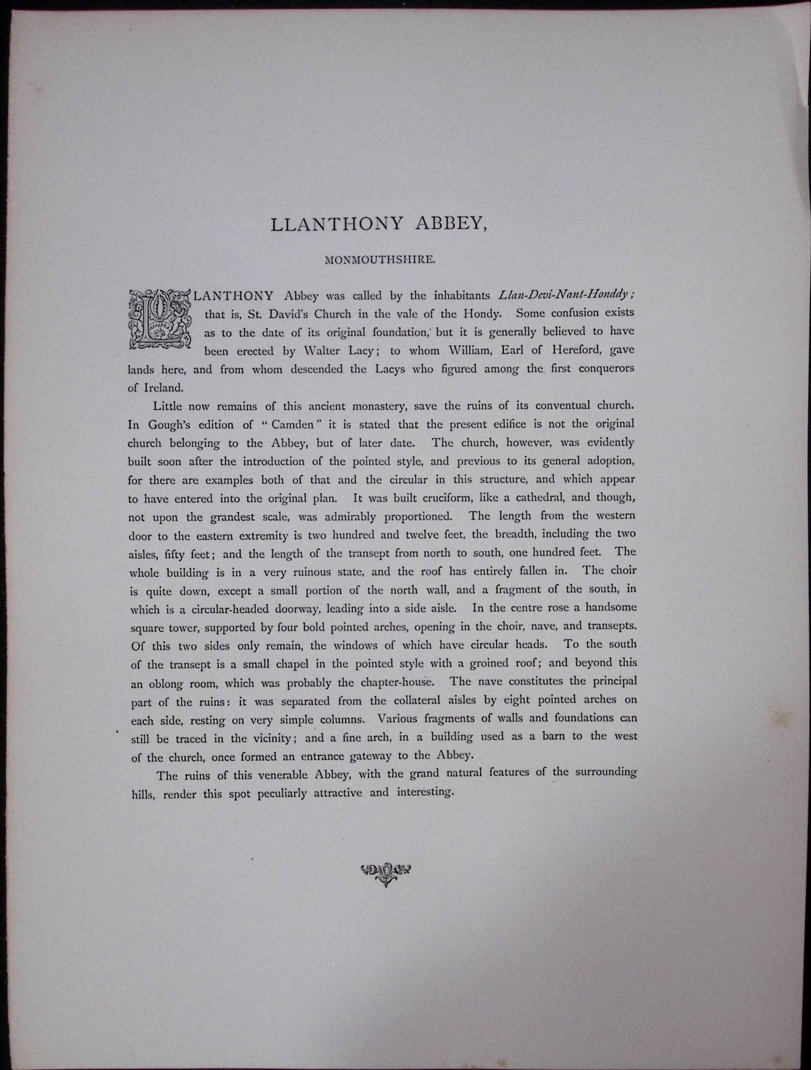 J.M.W Turner Rare “LLanthony Abbey Wales” 1873 Picturesque Views in England-28