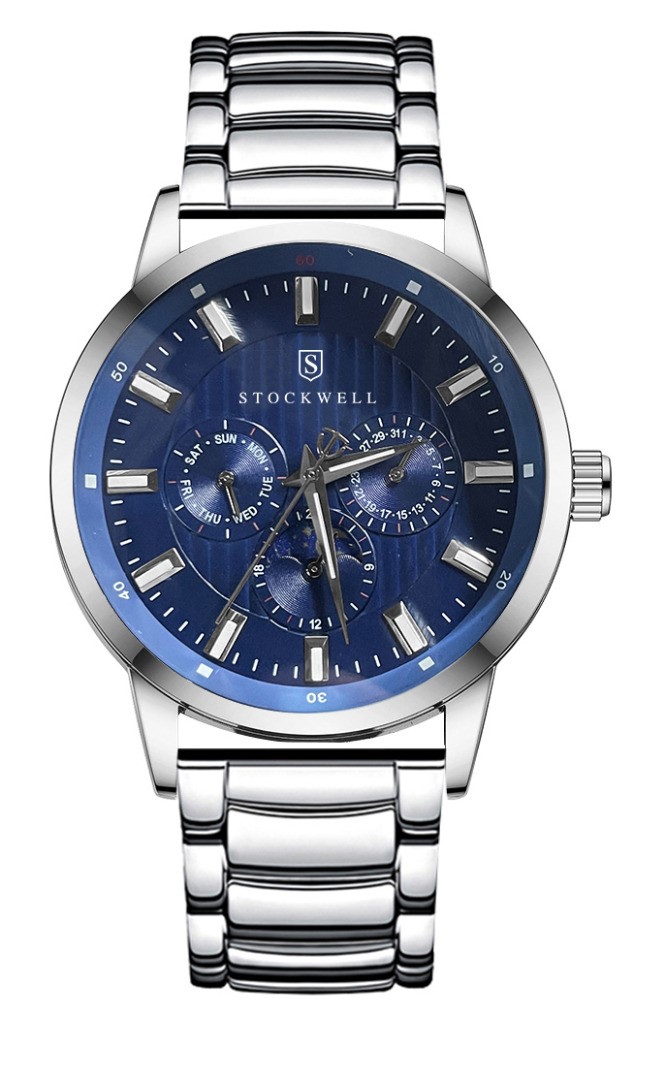MENS STOCKWELL STAINLESS STEEL CHRONOGRAPH WATCH IN GIFT BOX