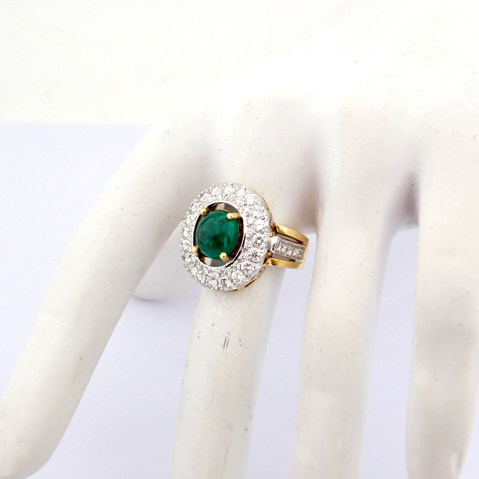 Natural Diamond 18K Yellow Gold Ring