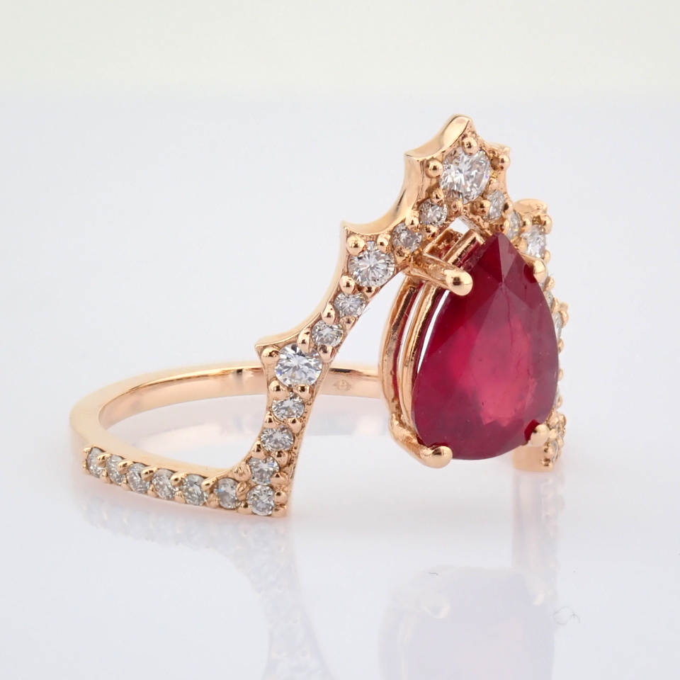 Natural Diamond 18K Rose/Pink Gold Ring
