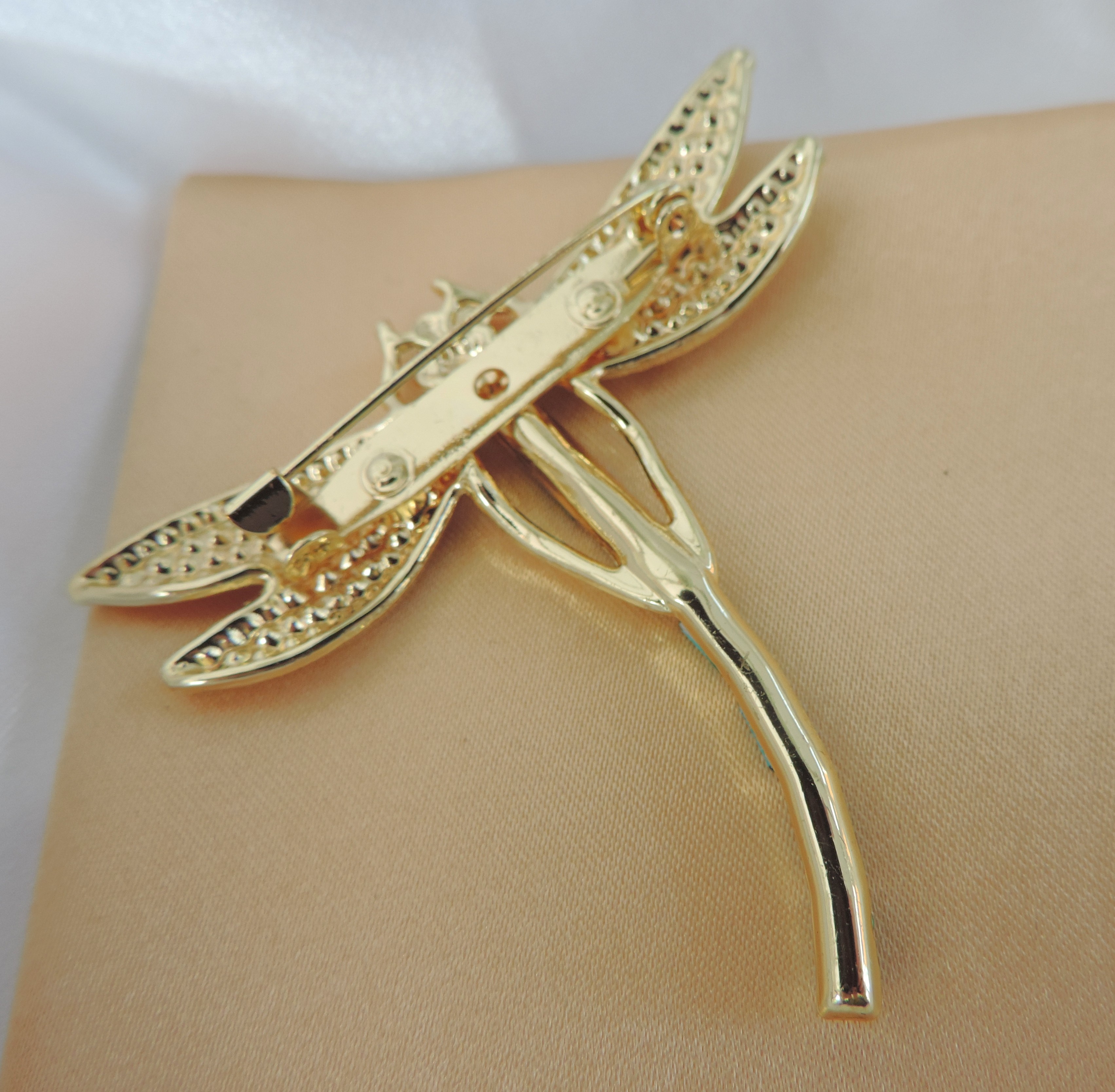 Crystal Dragonfly Brooch 6cmx6cm