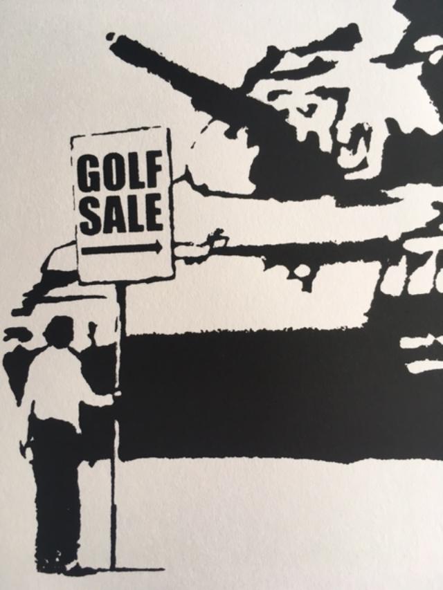 Banksy (b1974) ‘Golf Sale’ Screenprint, Editioned /500,Original West Country Prince, 2018
