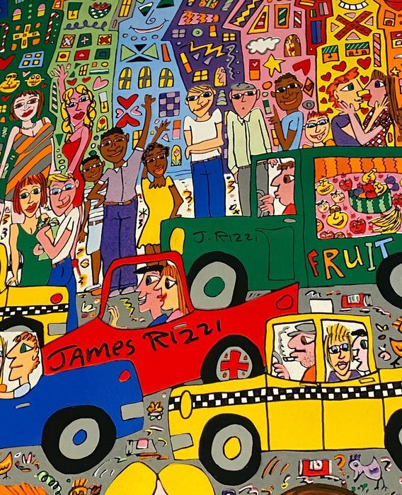 James Rizzi (1950-2011) - The City That Never Sleeps. Hand Signed 1998 (#0417.01)