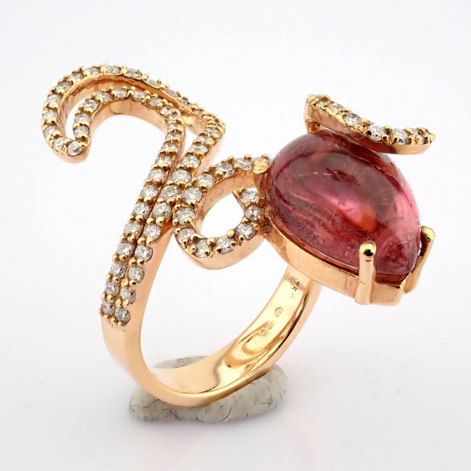 Natural Diamond 18K Rose/Pink Gold Ring