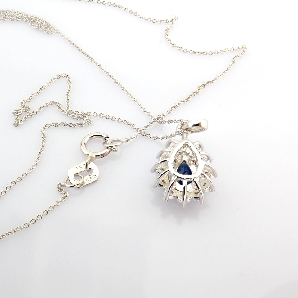 Natural Diamond 18K White Gold Necklace