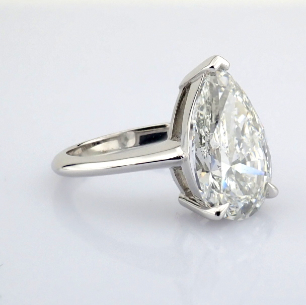 Pear Cut Lab-Grown Diamond Ring - 4.1 Total Carat (IGI Certified)
