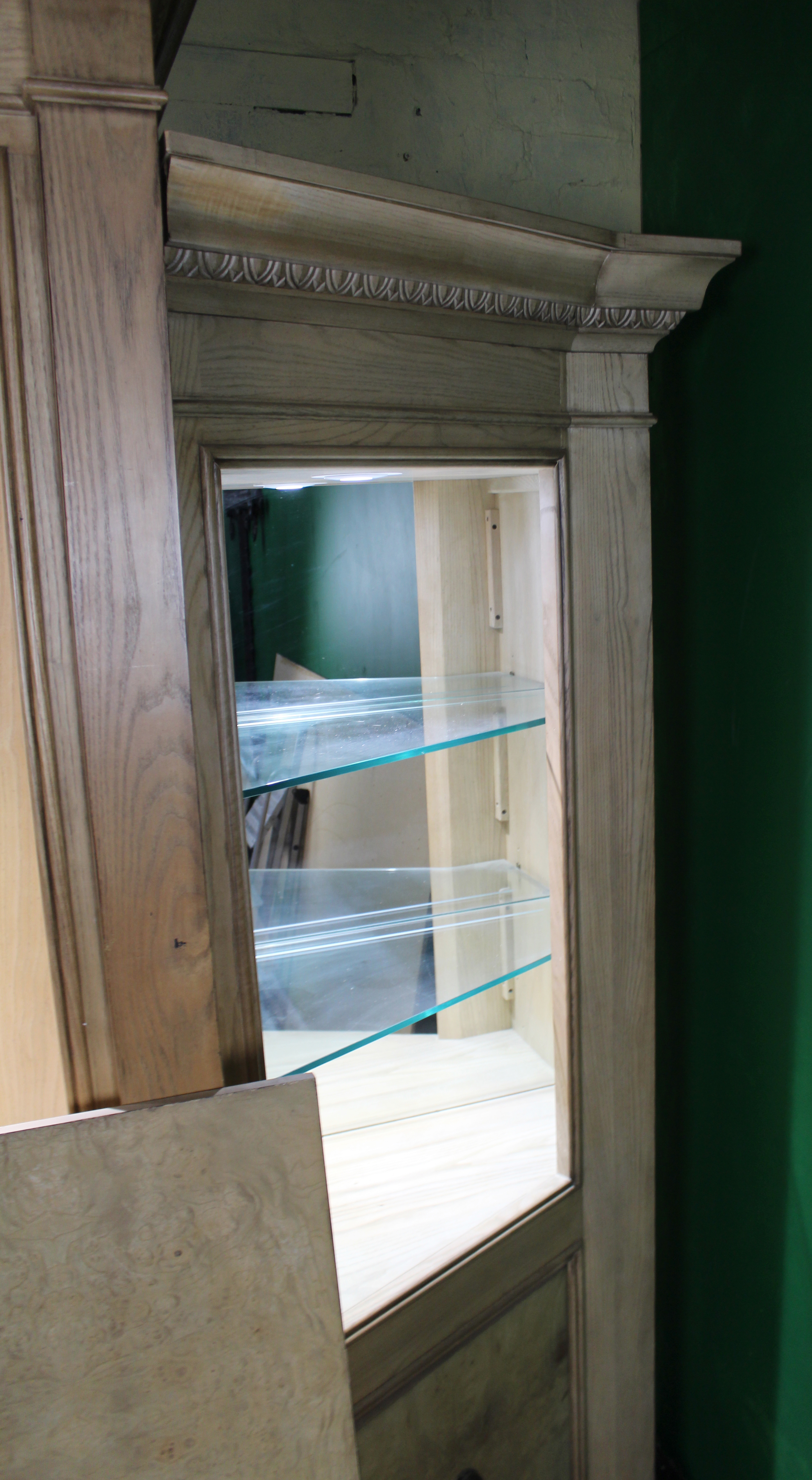 Vintage Hollywood Regency Fitted Pediment Cabinet Unit by Drexel Heritage