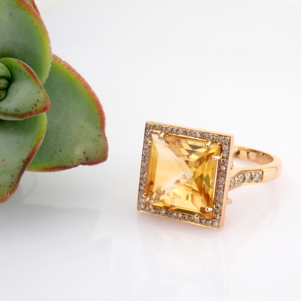 Natural Diamond 18K Rose/Pink Gold Ring