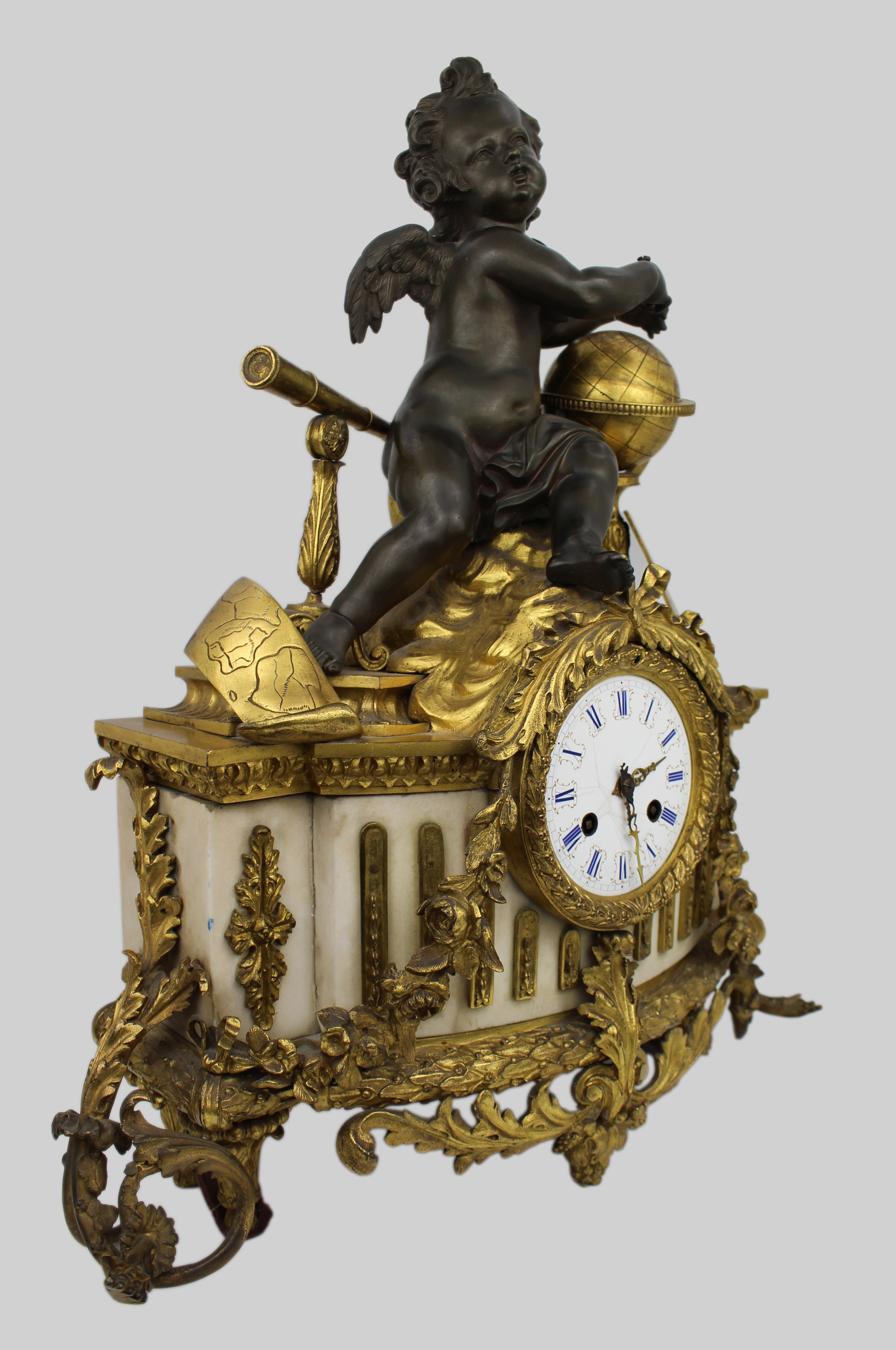 Fine 19th Century French Ormolu & Bronze Mantel Clock