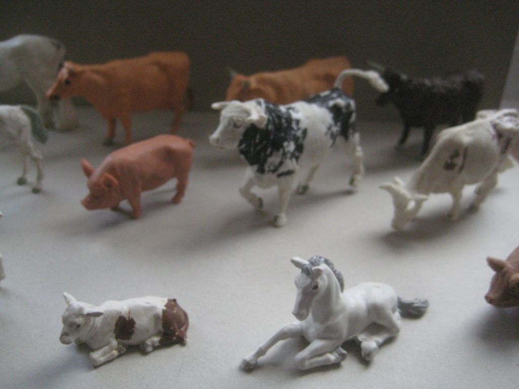 A Group of 12 Vintage Britain's Ltd Plastic Farm Animals