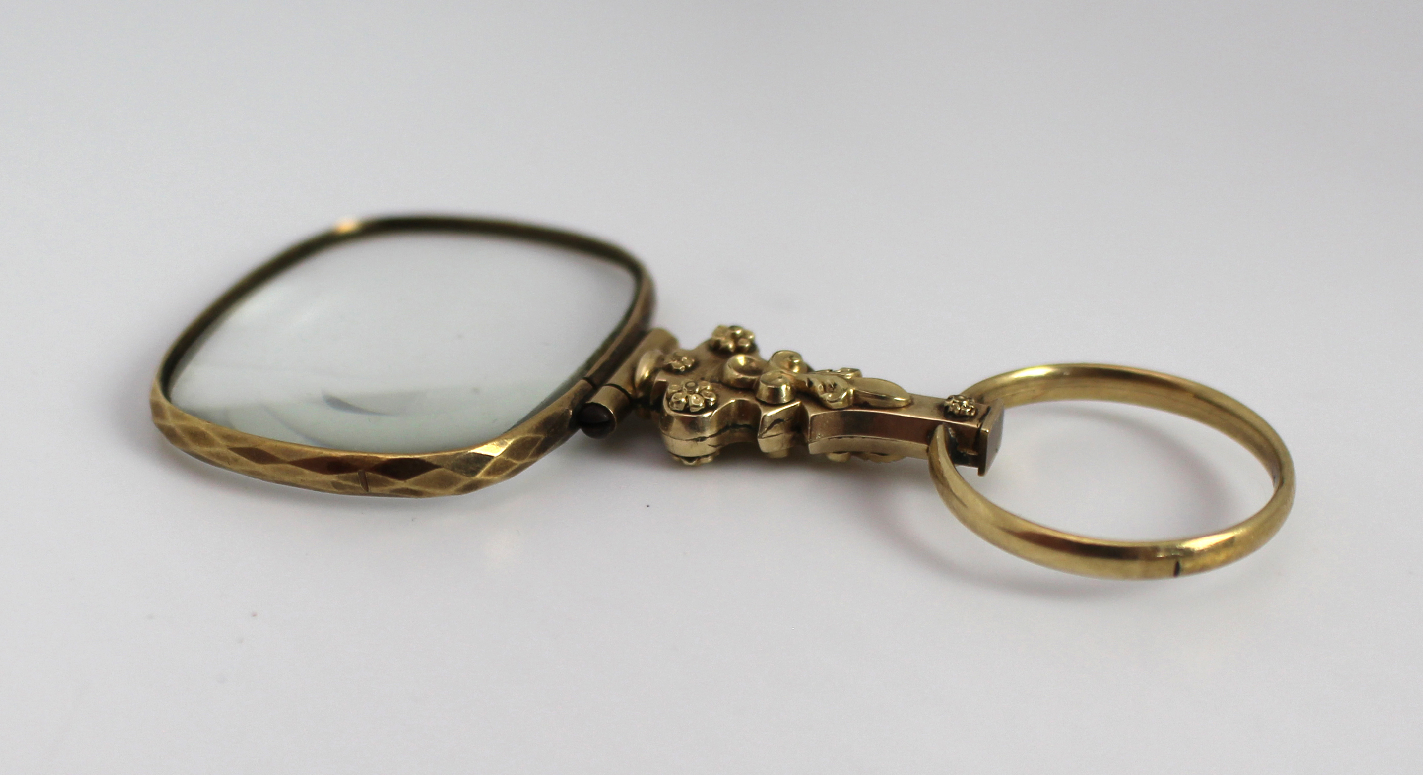 Antique French 18ct Gold Lorgnette Magnifying Glass