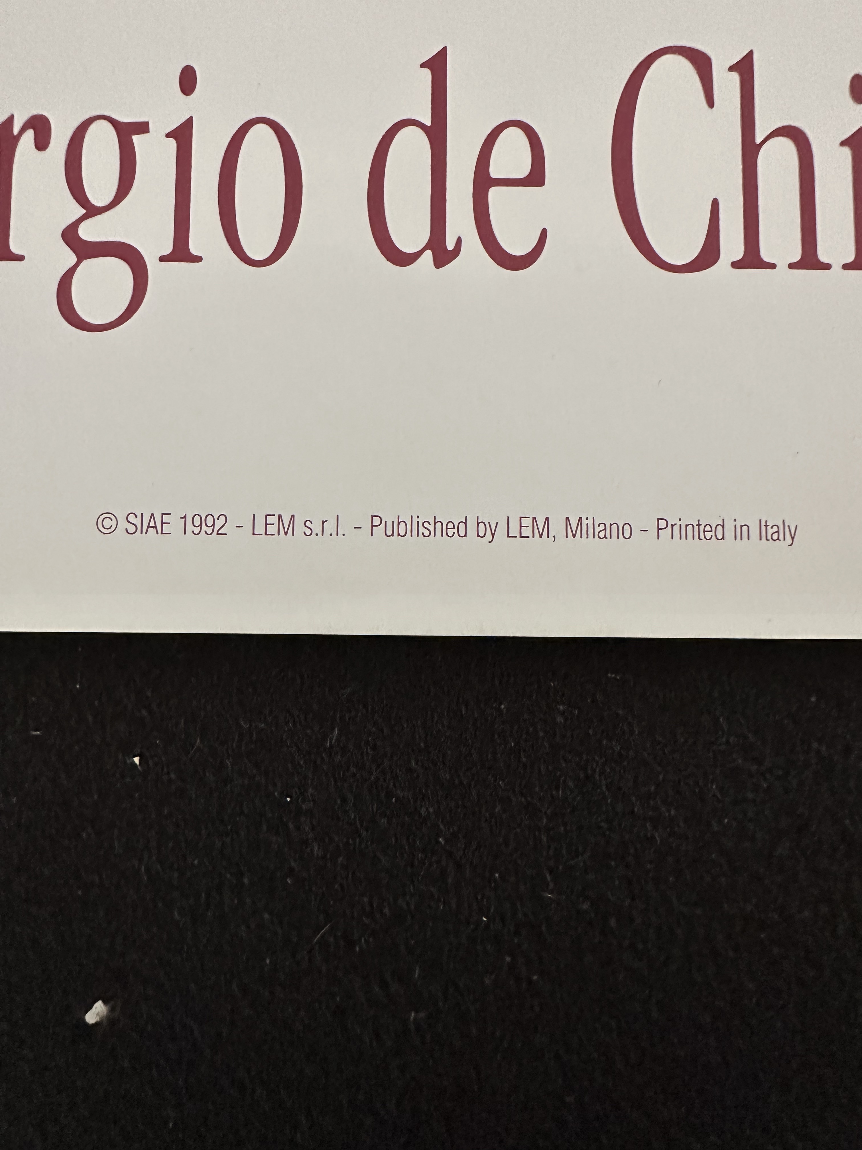 Three x Giorgio Chiricio Posters 1986, 2x 1992