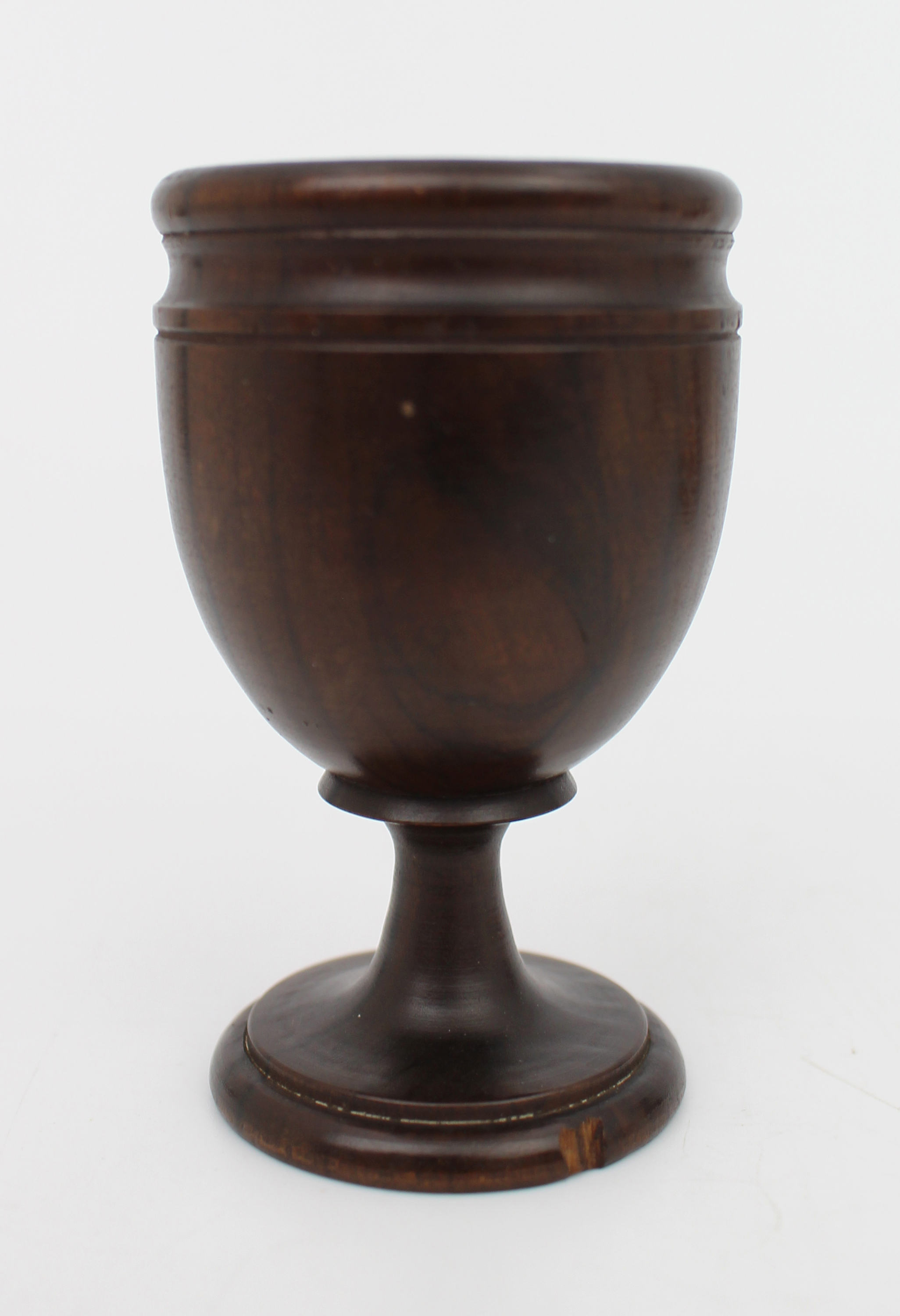 Small Turned Rosewood Goblet or Egg Cup, 19th Century