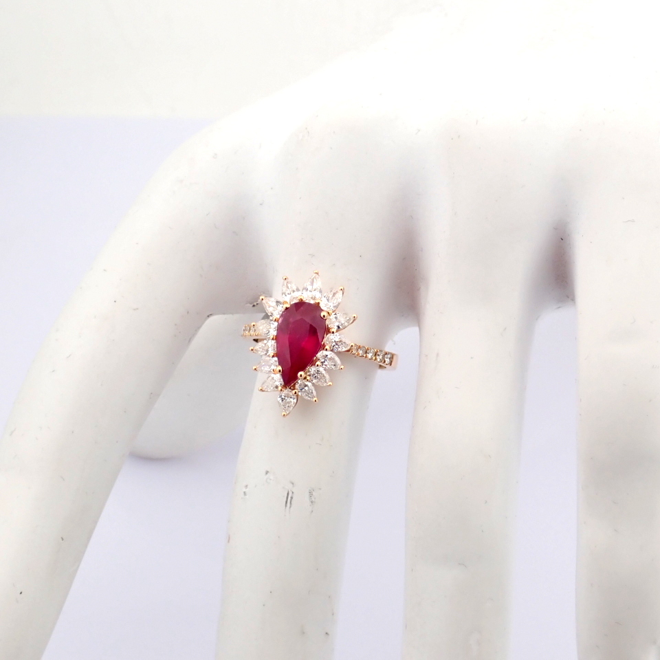 Natural Diamond 18K Rose/Pink Gold Ring