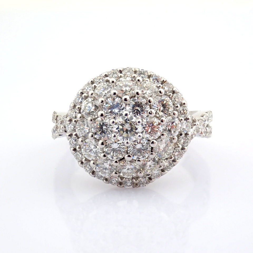Natural Diamond 18K White Gold Ring