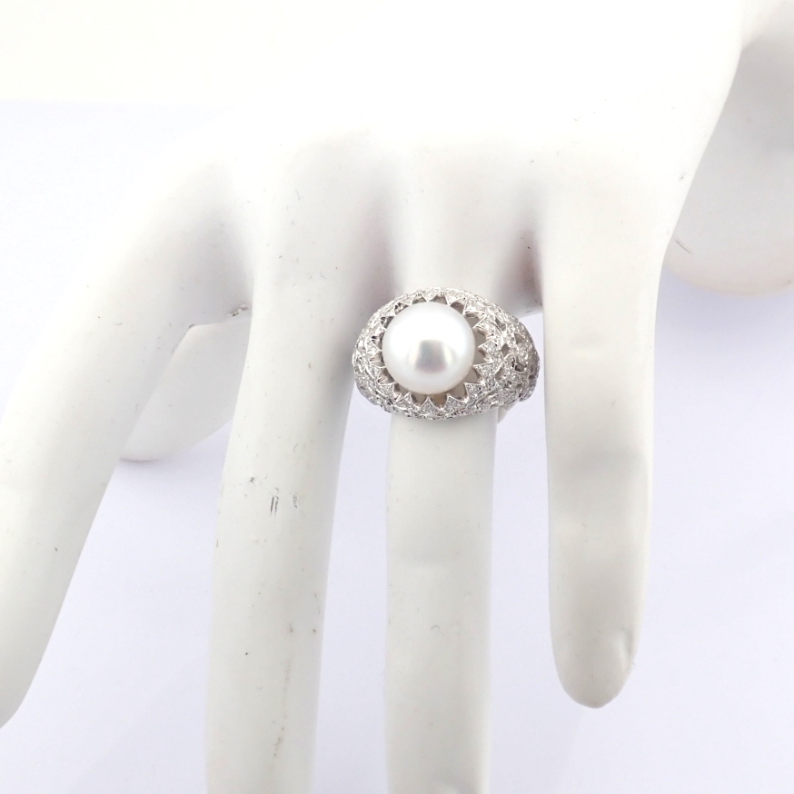 Natural Diamond 18K White Gold Ring