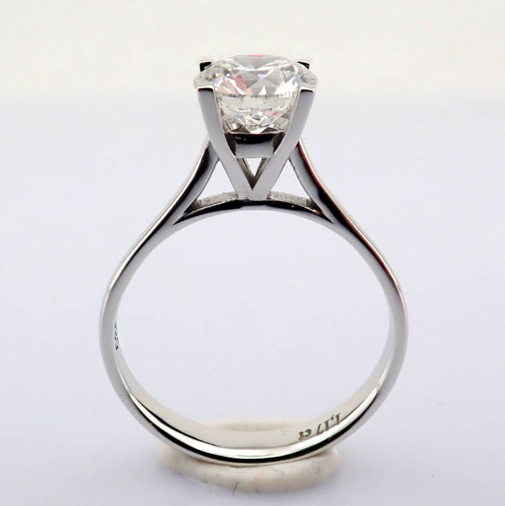 Round Cut Lab-Grown Diamond Ring - 1.17 Total Carat (IGI Certified)