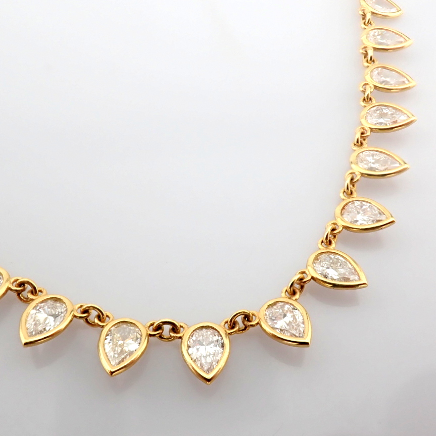 Pear Cut Lab-Grown Diamond Necklace - 7.01 Total Carat (MDI Certified)