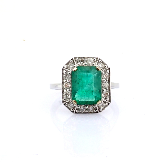 Natural Diamond 18K White Gold Ring