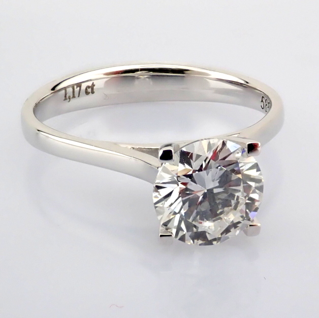 Round Cut Lab-Grown Diamond Ring - 1.17 Total Carat (IGI Certified)
