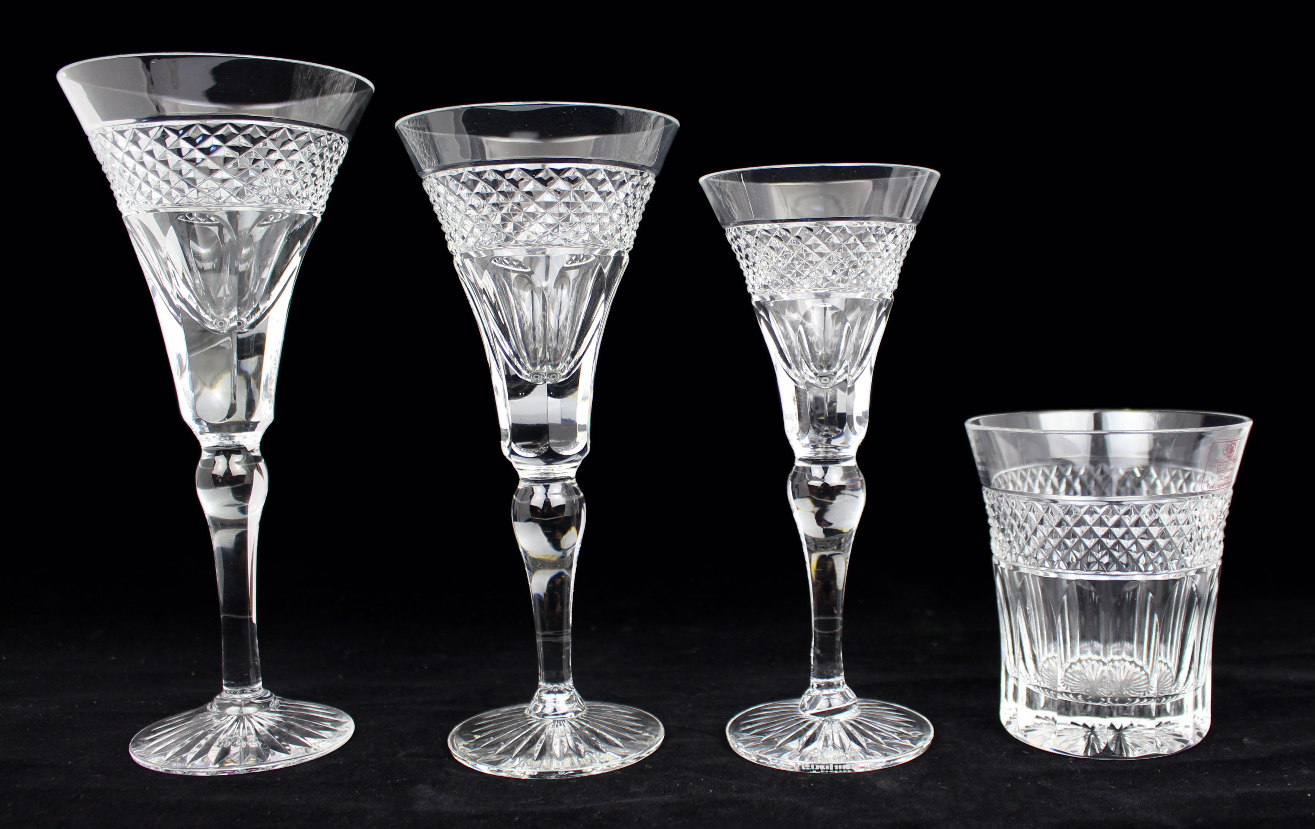 Fine Suite of 48 Tudor Crystal “Castile” Pattern Glasses