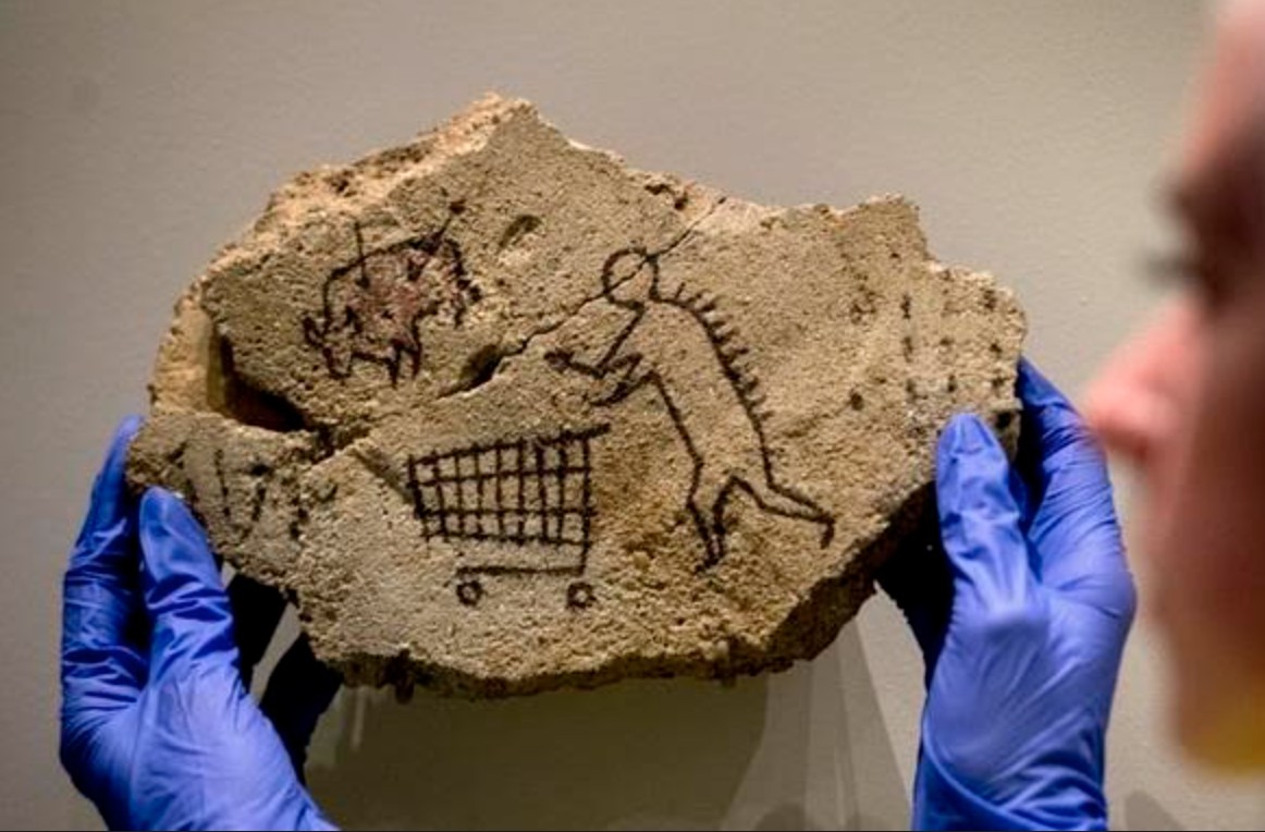 Banksy - Peckham Trollies Wooden Postcard - Limited Edition For British Museum