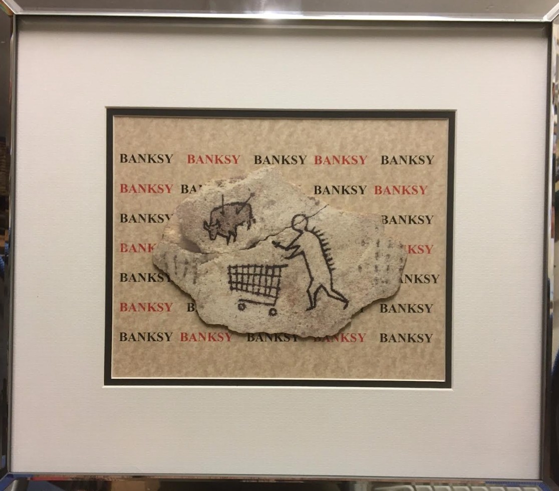 Banksy - Peckham Trollies Wooden Postcard - Limited Edition For British Museum