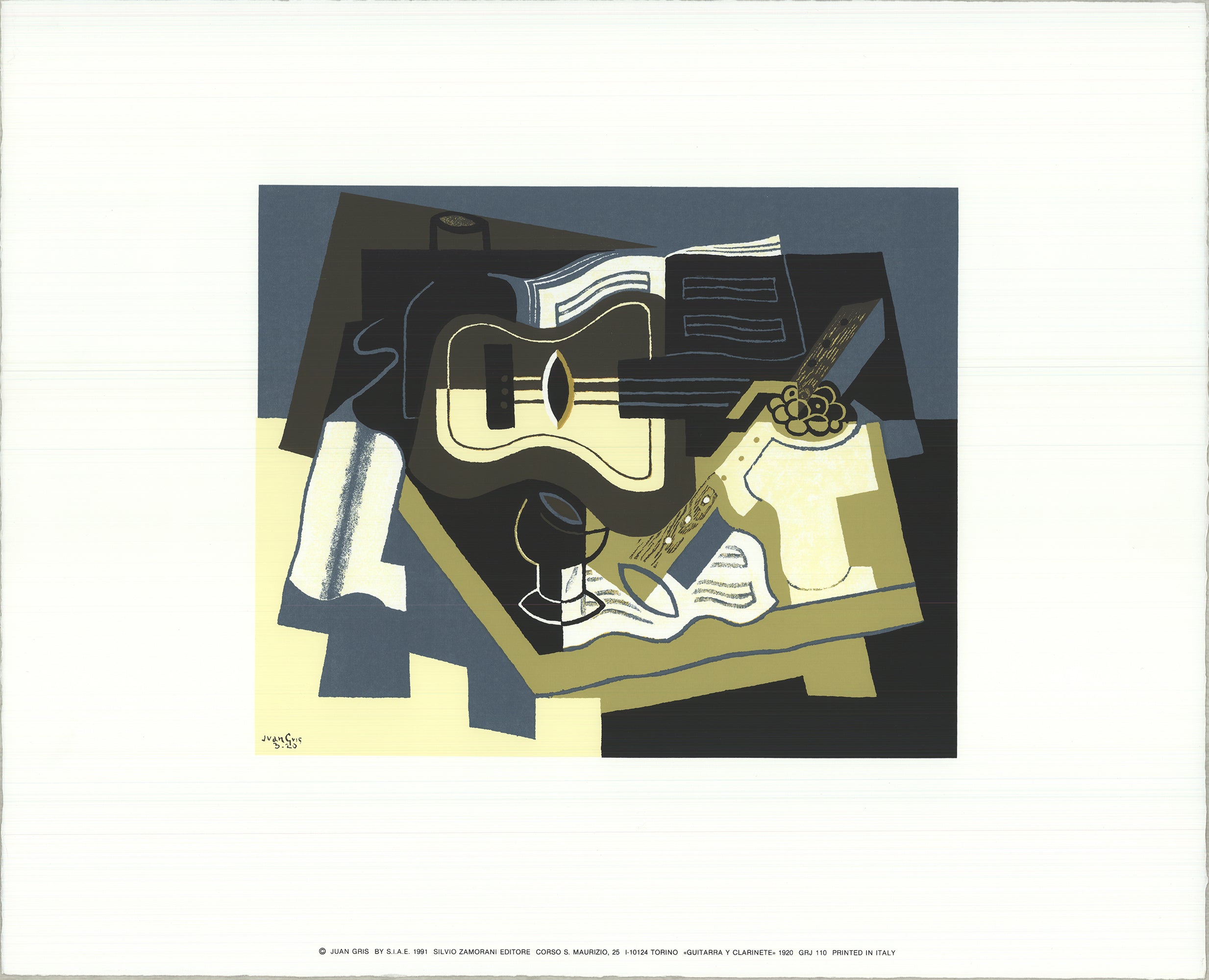 Juaan Gris 'Guitar and Clarinet' 1991 Serigraph