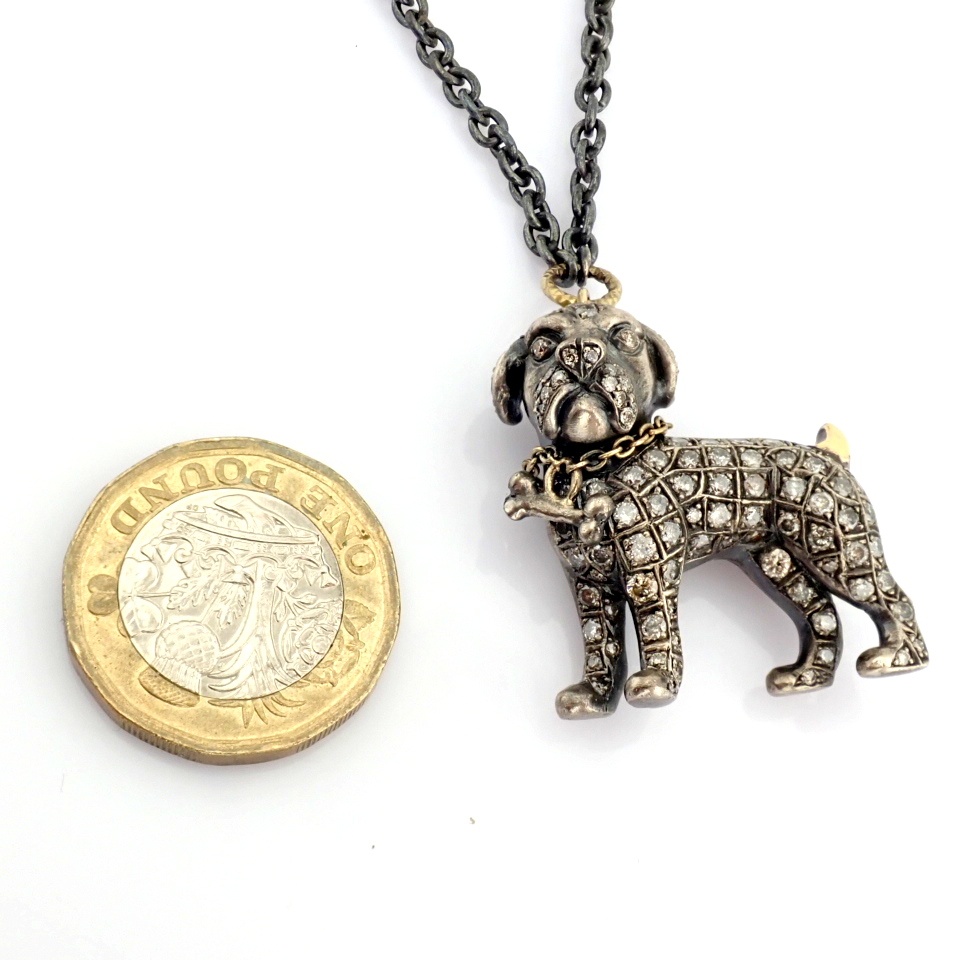 Natural Diamond 18K Yellow Gold Necklace