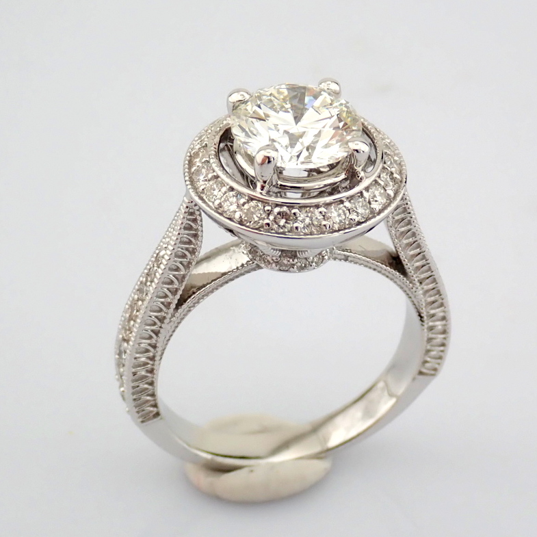 Round Cut Lab-Grown Diamond Ring - 2.73 Total Carat (IGI Certified)