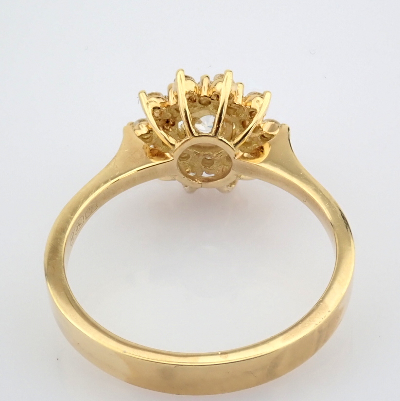 Natural Diamond 18K Yellow Gold Ring