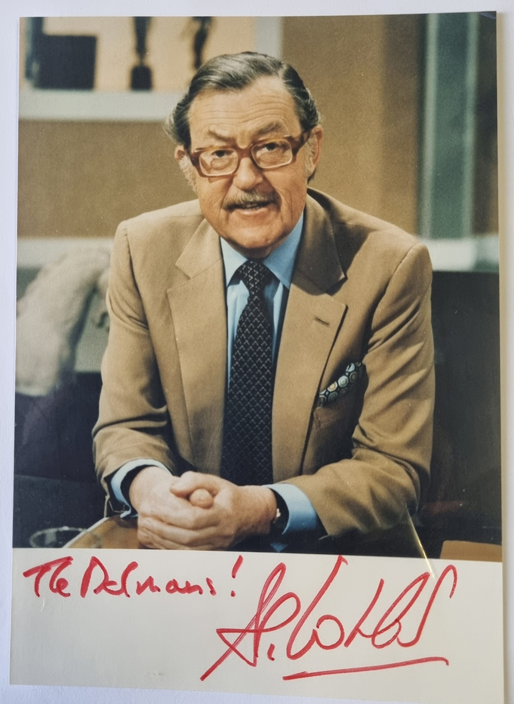 Alan Wicker Signed Photo Card