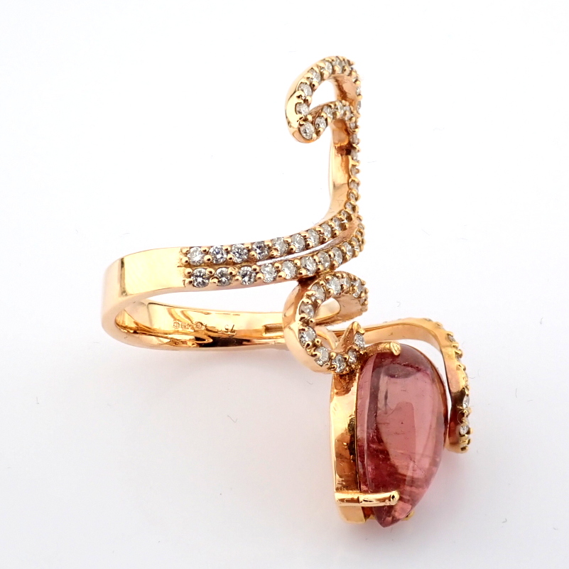 Natural Diamond 18K Rose/Pink Gold Ring