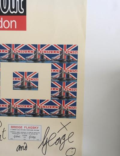 Gilbert & George (b.1943 & 42) Italian & British, Signed,Time Out London, Bridge Flagsky Ltd Ed 2009