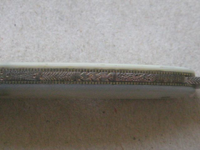 Antique Mother of Pearl Hafted Twin Bladed Penknife, c1900