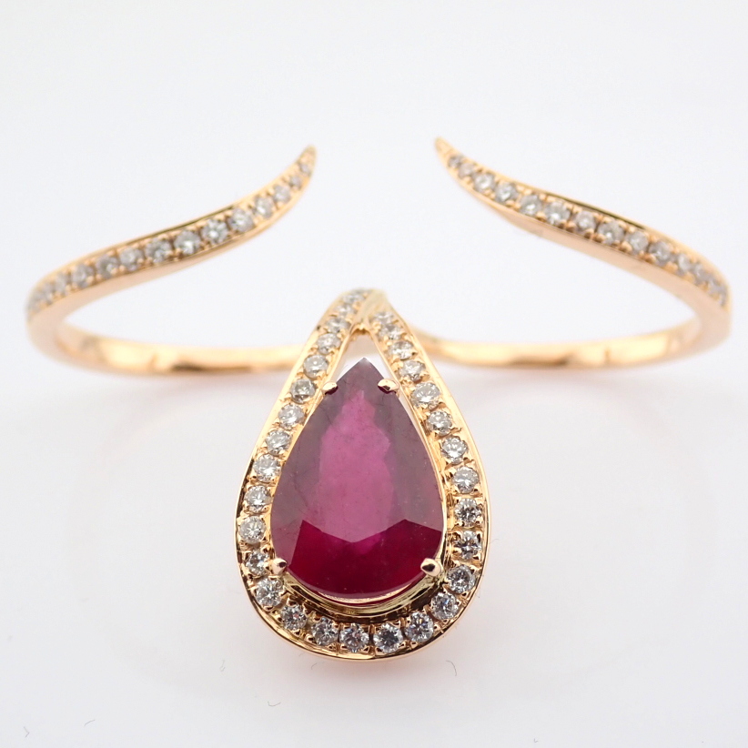 Natural Diamond 18K Rose/Pink Gold Ring
