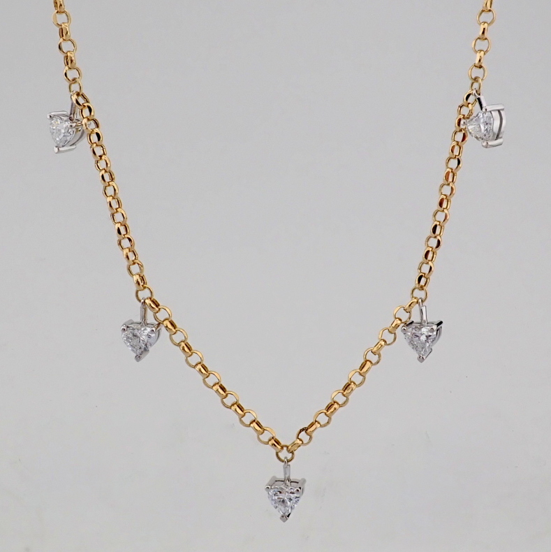 Heart Cut Lab-Grown Diamond Necklace - 2.04 Total Carat (MDI Certified)
