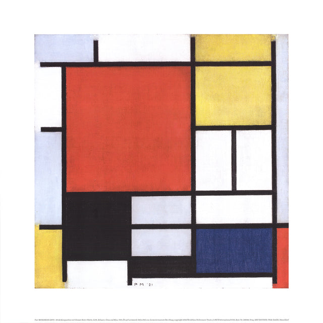 Piet Mondrian 'Composition With Large Red Area' 2014