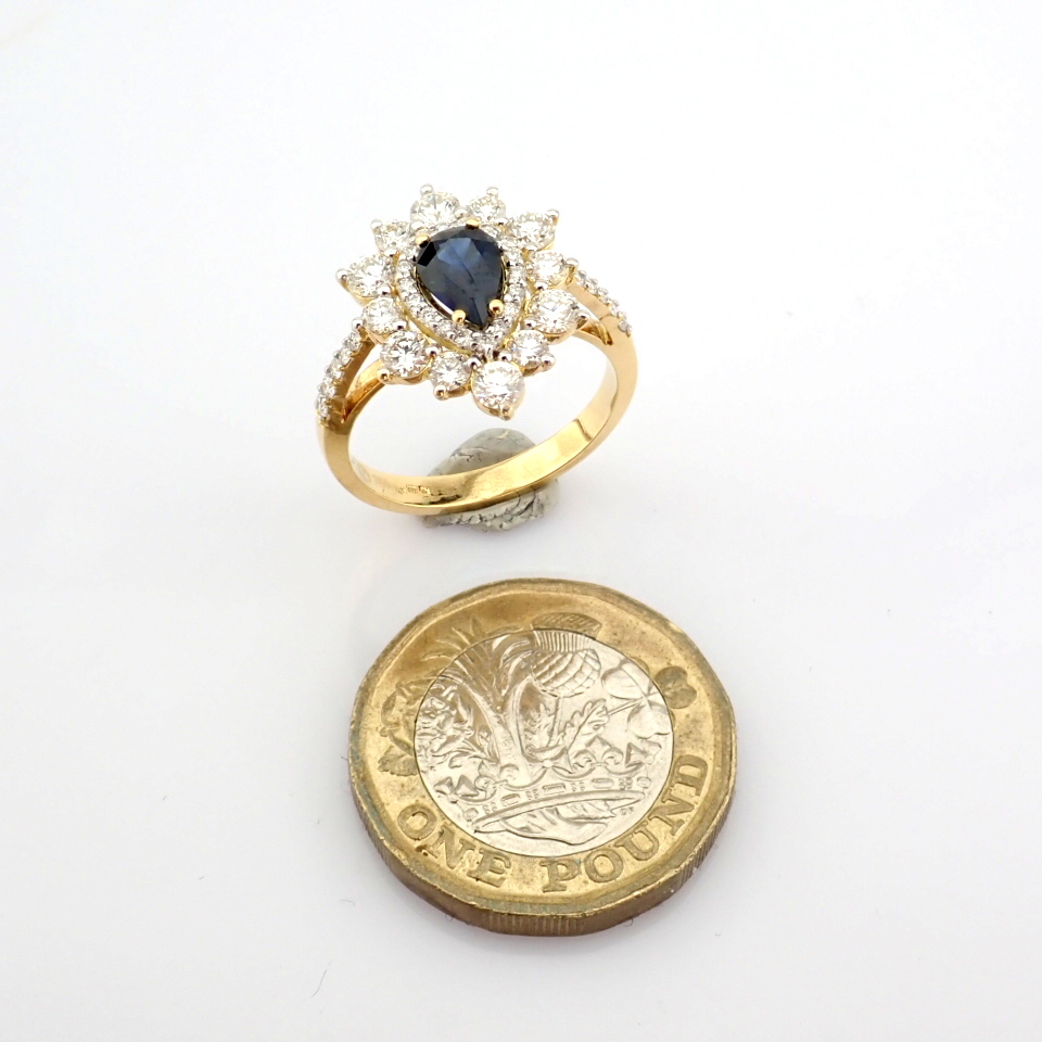 Natural Diamond 18K Yellow Gold Ring