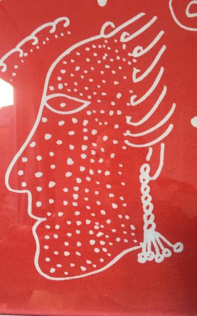 Yayoi Kusama (b 1929) ‘Faces’ Silk Screen Printed On Cotton, Framed, 2021