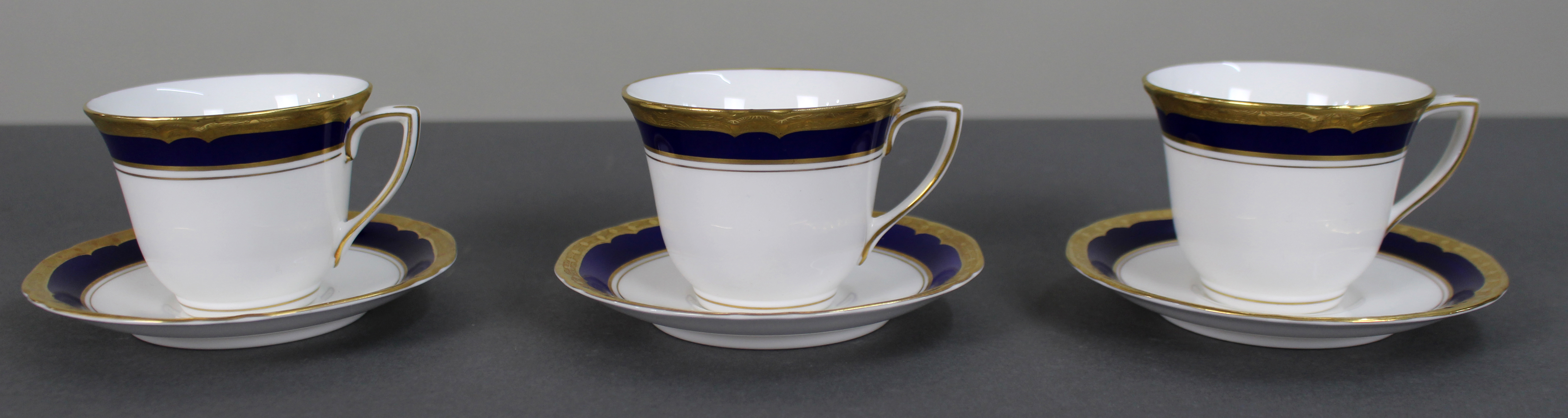 Collection of 3 Royal Worcester Aston Demitasse Cups & Saucers