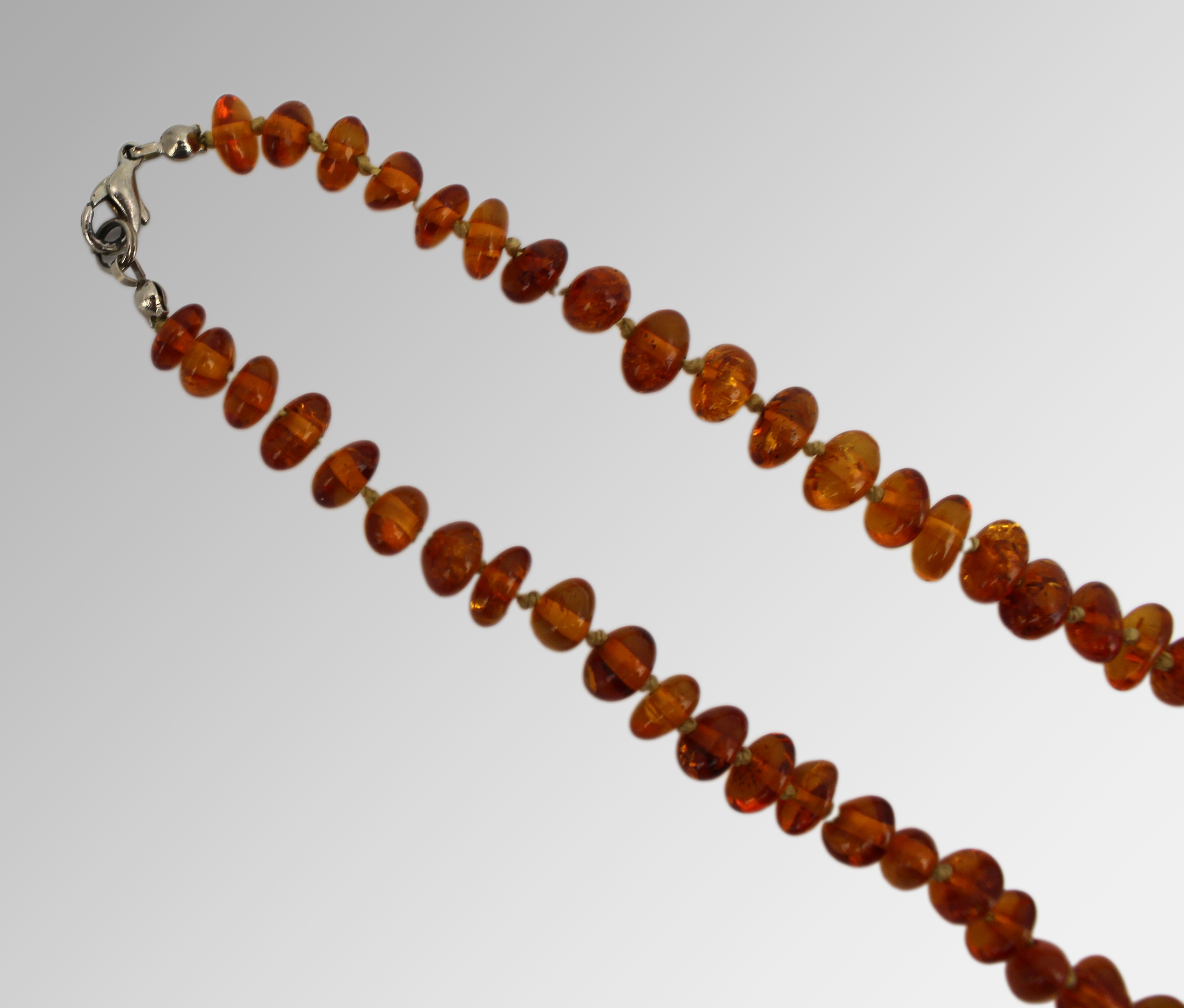 Vintage Mid 20th c. Amber Bead Necklace