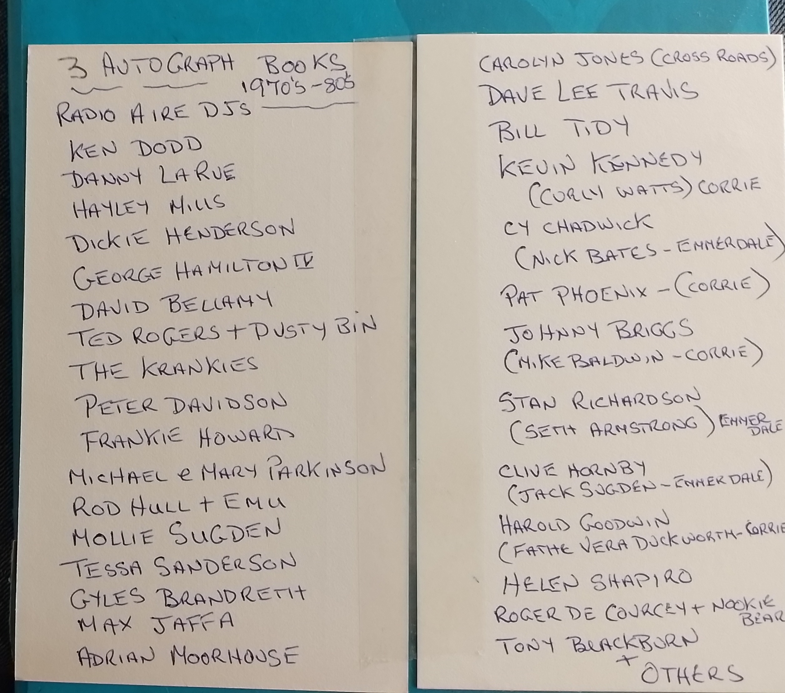 Three Autograph Albums 1970- 80's