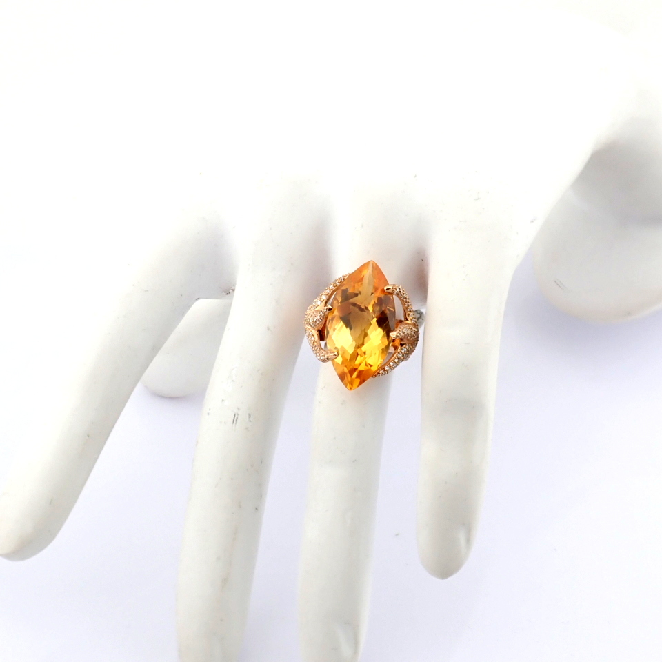 Natural Diamond 18K Rose/Pink Gold Ring