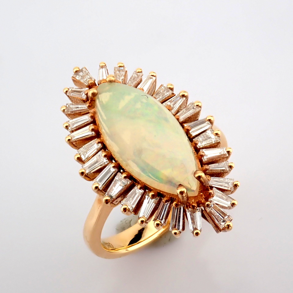 Natural Diamond 18K Rose/Pink Gold Ring