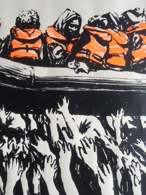 Banksy (b1974) Glastonbury Festival No9 Poster, ‘Immigrant Boat’ Screenprint With Provenance, 2025