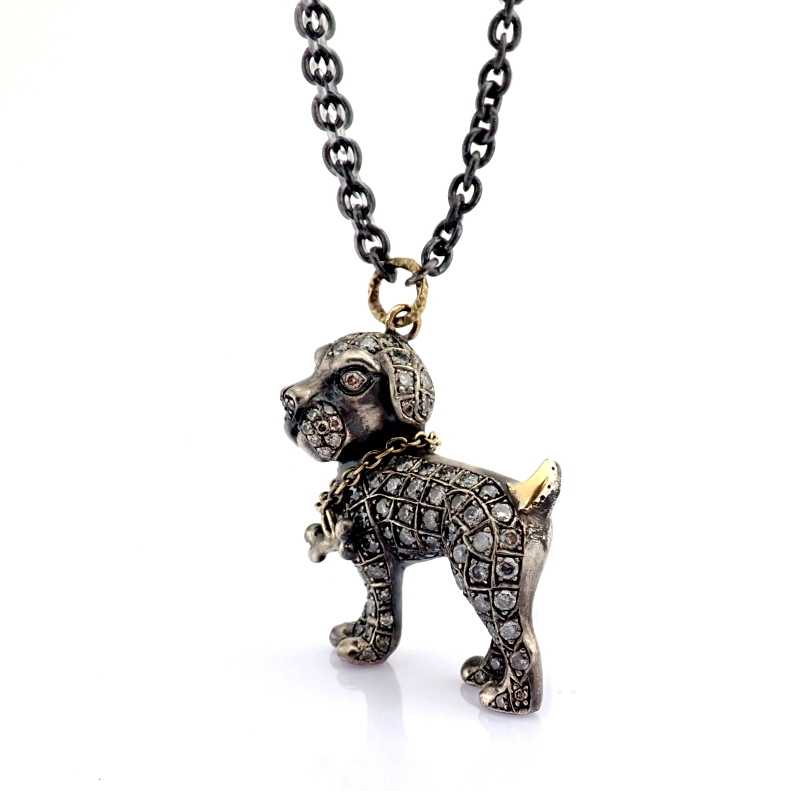 Natural Diamond 18K Yellow Gold Necklace