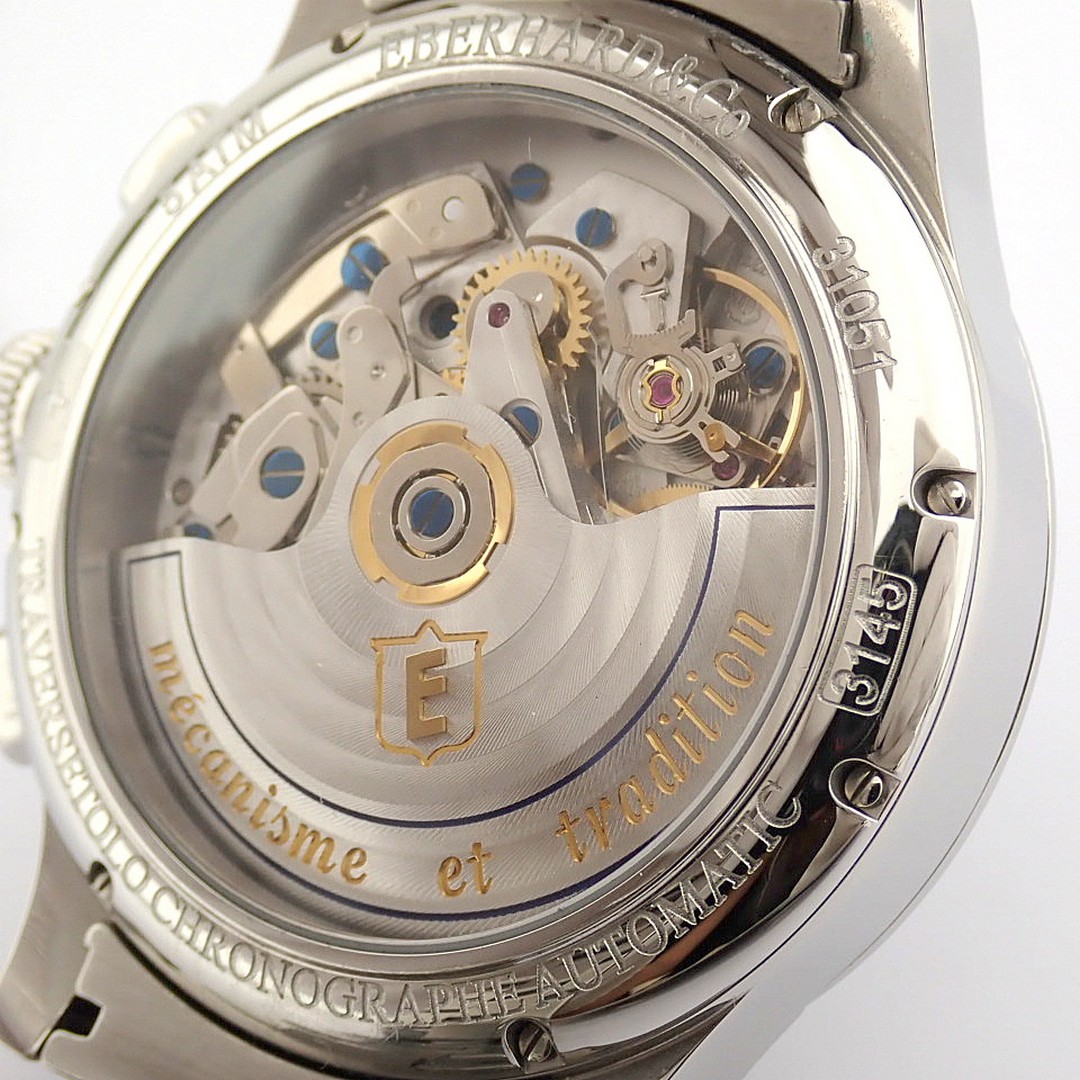Eberhard & Co. / Traversetolo Chronograph Automatic  - Gentlmen's Steel Wrist Watch