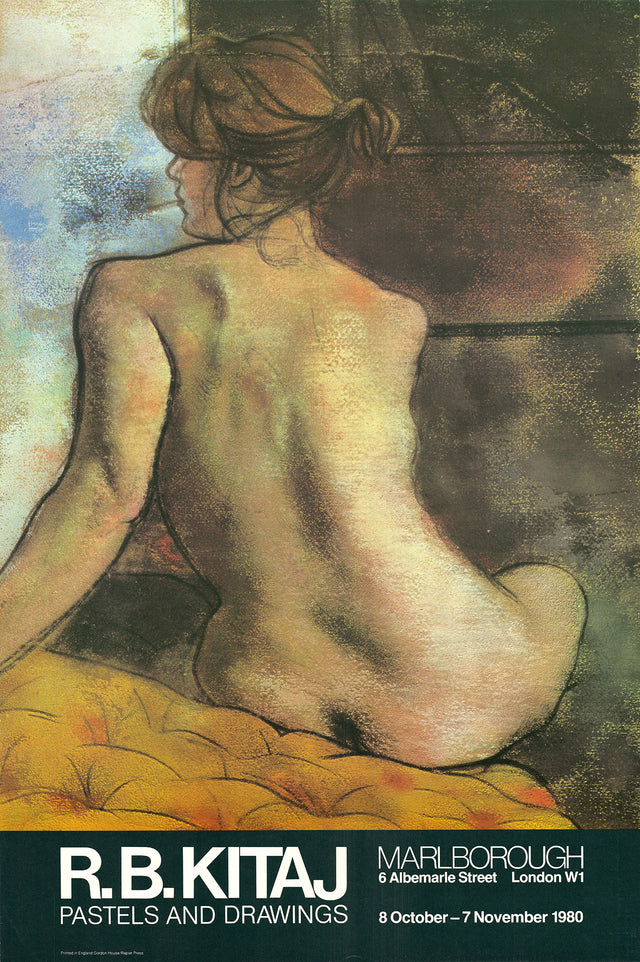 R B Kitaj 'Pastels and Drawings' 1980. Exhibition Poster.