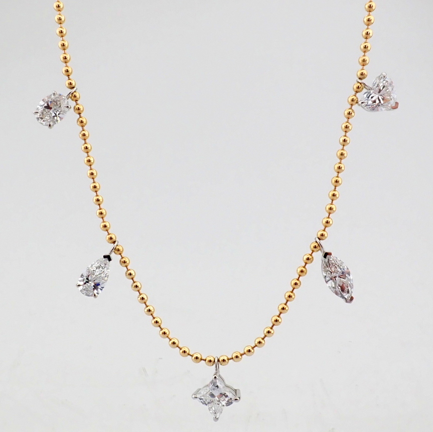 Marquise Cut Lab-Grown Diamond Necklace - 8.46 Total Carat (IGI Certified)
